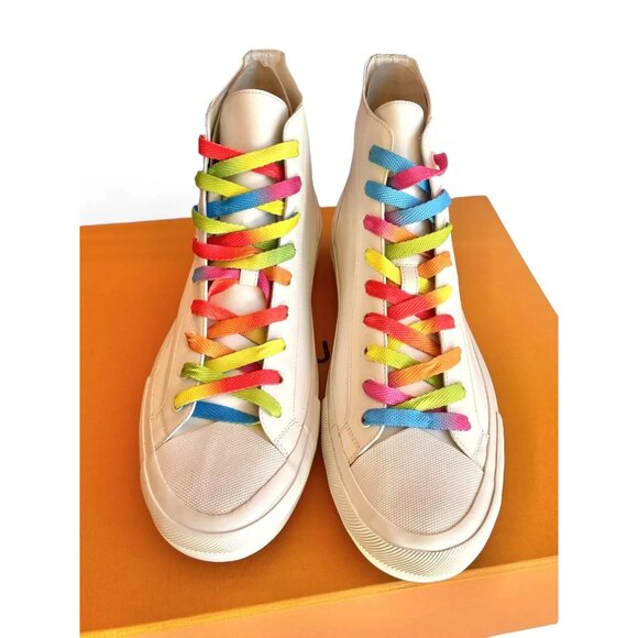 Louis Vuitton Calfskin Tattoo Sneaker Boot Shoes UK 9 US 10 Men White Multicolor main image 11